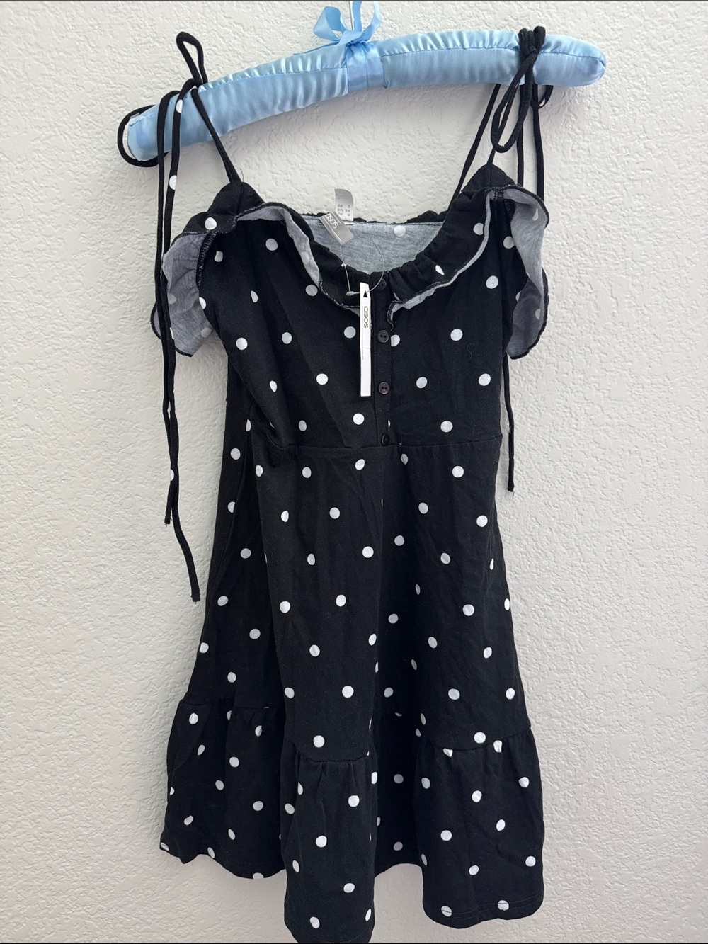 ASOS Black Dress with White Polka Dots